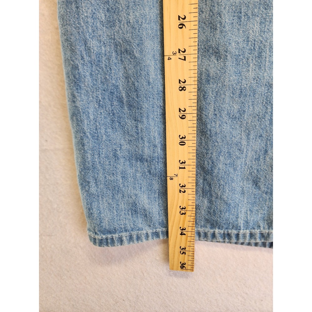 Hunt Club Vintage Blue Denim Button Front Maxi Skirt Womens Size 16 High Waist - Picture 5 of 8